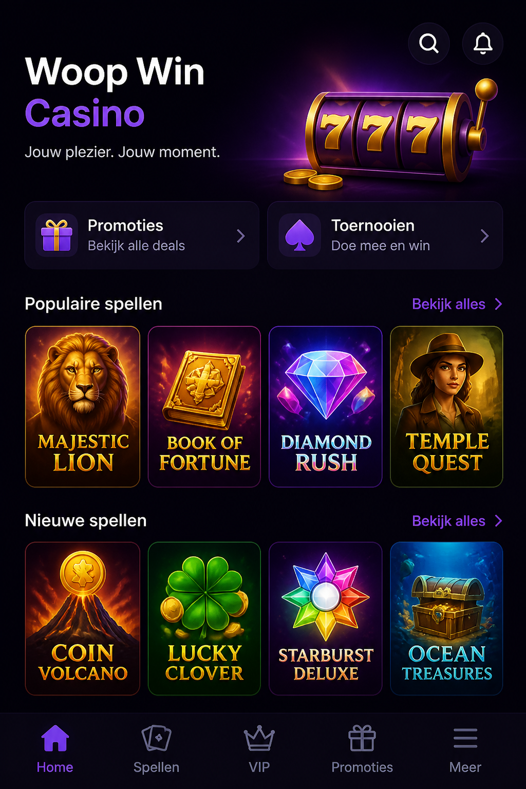 Woop Win Casino screen 1