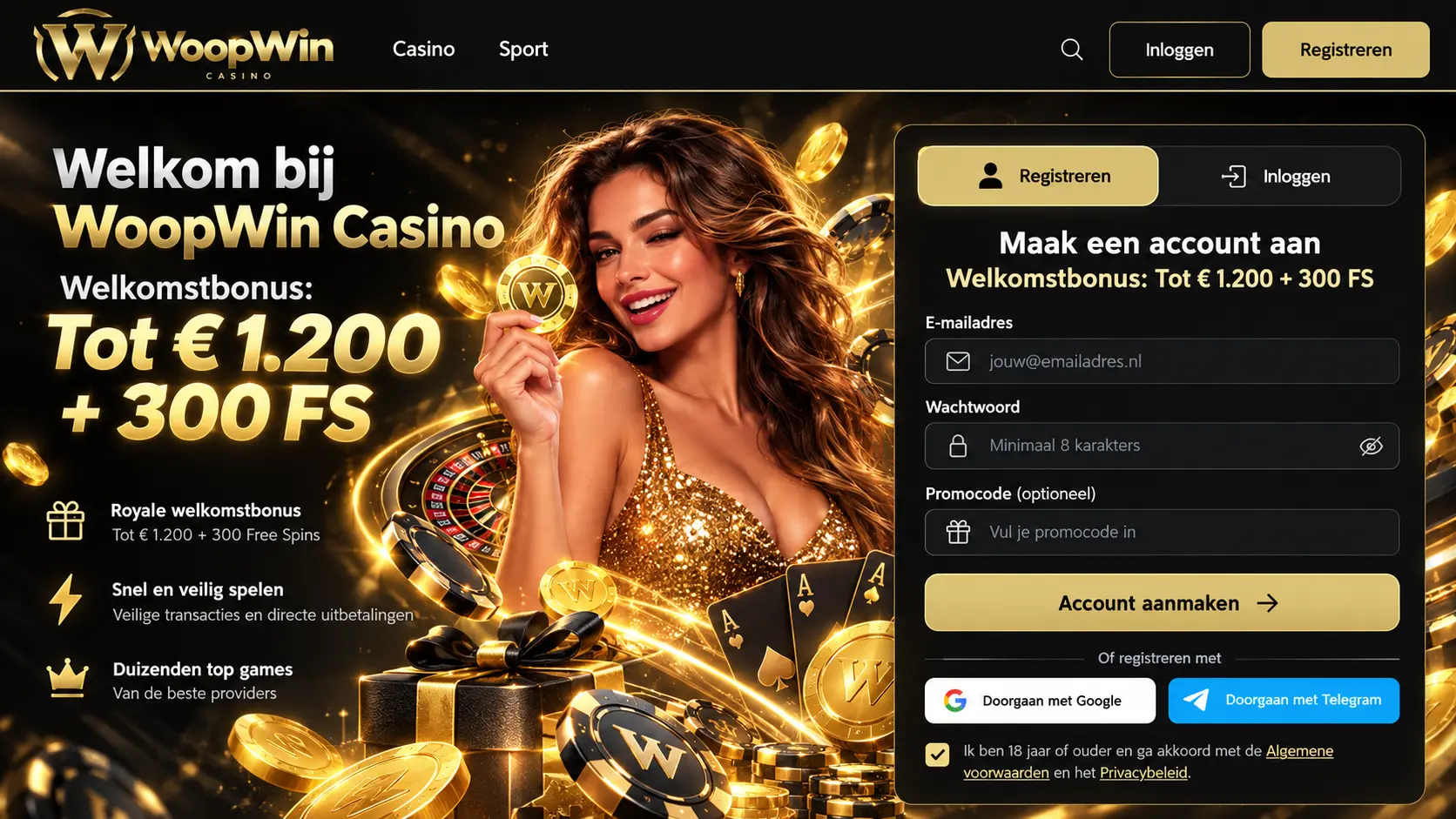 Woop Win Casino Nederland: Slots, Live Games en Uitbetalingen image 2